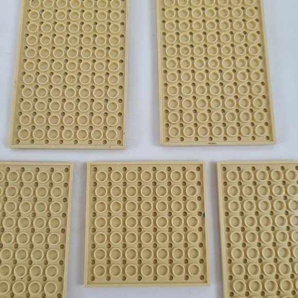 Lot of 5 Genuine LEGO Light Brown Beige Flat Base Plates Brick Building Part - Picture 7 of 7